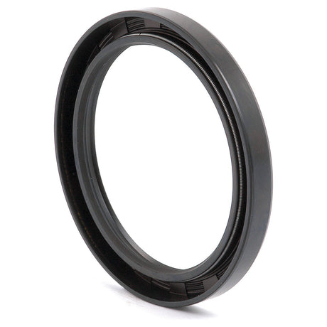 The Metric Rotary Shaft Seal, 75 x 95 x 10mm Double Lip by Sparex (Part No. S.50454), is a circular metal ring with a threaded inner surface, similar in appearance to a filter adapter or step-up ring for camera lenses.