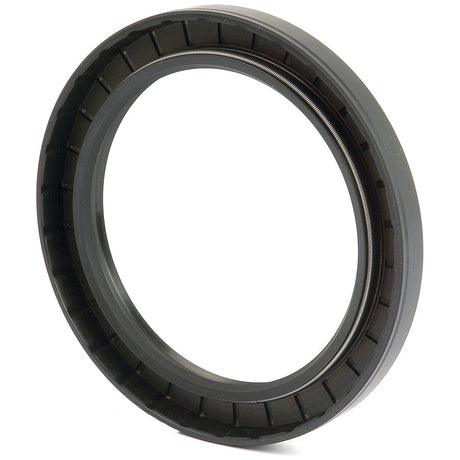 The Sparex Metric Rotary Shaft Seal, Part No. S.50470, is a black, circular ridged mechanical seal with an inner spring, specifically designed to prevent leakage in machinery. Featuring a double lip design for enhanced performance, this seal measures 90 x 120 x 12 mm.