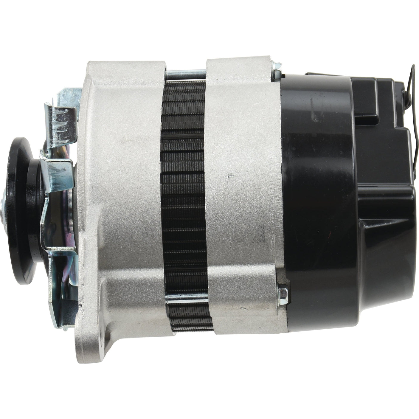 A close-up of a Sparex alternator (Sparex Part No.S.50532) with silver and black components, featuring a single groove pulley, placed against a plain white background.