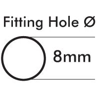 Diagram showing a fitting hole with a diameter of 8mm for the SWITCH-ON/OFF function (Product Name: Switch | Sparex Part No.S.5062, Brand Name: Sparex).