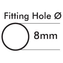 Diagram of the Sparex Switch (Part No. S.5063) showing a fitting hole with a diameter of 8 mm, ideal for fitment purposes.