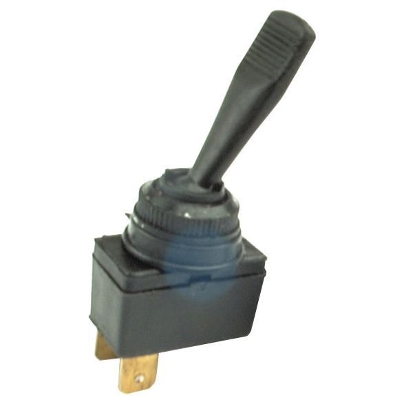 A Sparex Toggle Switch (On/Off, Part No.S.5064) in black with two metal prongs, commonly used in electronic devices, featuring robust Sparex Connectors.