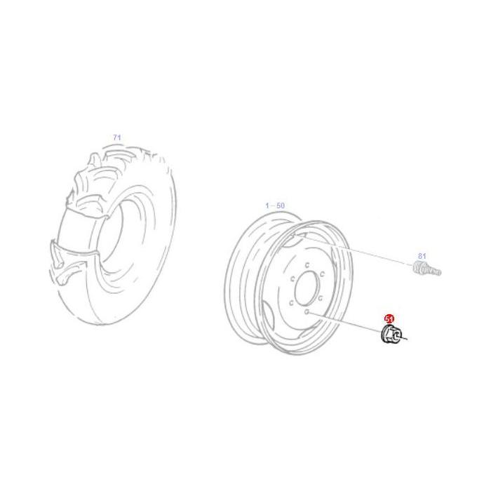 Fendt - Wheel Nut Rear - X435612000000 - Farming Parts