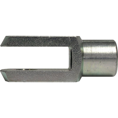 A Sparex Metric Clevis End M12 (Sparex Part No. S.51322) featuring a U-shaped fork attachment with a cylindrical base, designed for industrial or mechanical use and conforming to DIN 71751 standards.