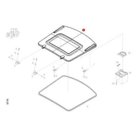 Fendt - Roof Hatch - H737812020100 - Farming Parts