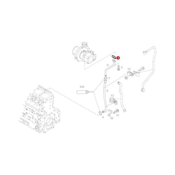 Fendt - Gasket Turbo Pipe - F339202090130 - Farming Parts