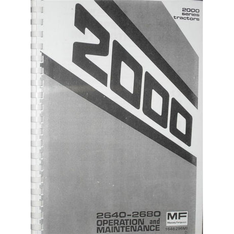 Massey Ferguson - 2600 Series Operators Manual - 1646296M2 - Farming Parts