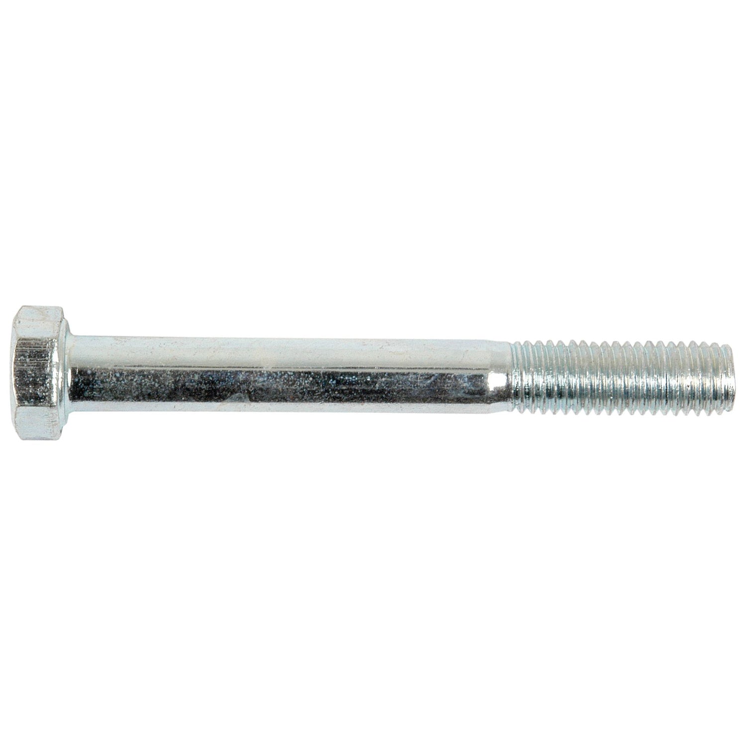 Introducing the Sparex Metric Bolt M7x60mm (Part No. S.51601), a zinc-plated, metallic hexagonal bolt designed with a partially threaded shaft and a smooth middle section, conforming to DIN 931 standards.