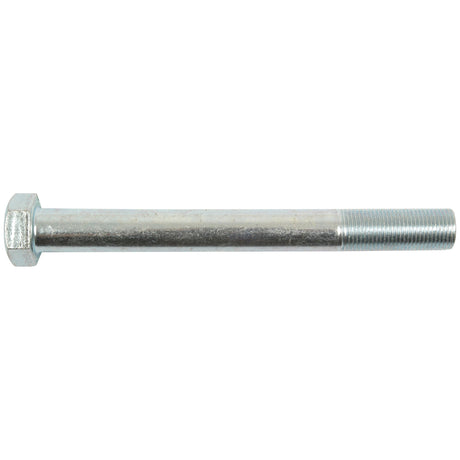 A zinc-plated, galvanized hex bolt with a partially threaded shaft, shown against a white background. This Metric Bolt M18x160mm (DIN 931) by Sparex (Part No. S.51612) adheres to DIN 931 standards.