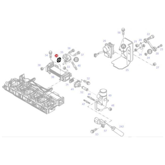 Fendt - Exhaust Pipe Cooler Gasket - F339202100030 - Farming Parts