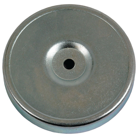 A round metallic disc with a small central hole, featuring a slightly raised circular inner section, referred to as the Magnetic Mount from Sparex (Part No. S.51738), and identified by Tariff Code 8505909090.