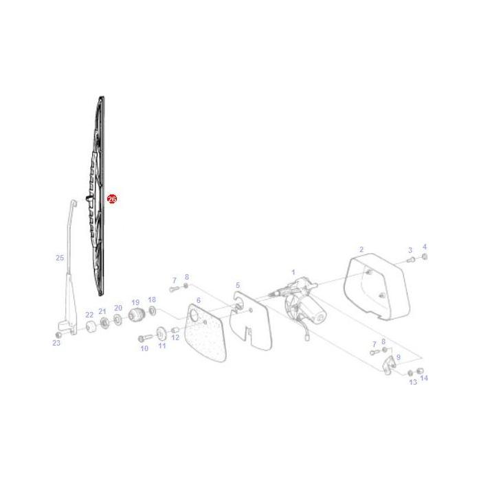 Fendt - Wiper Blade - H716810170010 - Farming Parts