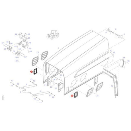 Fendt - Bonnet Handle - 716501021020 - Farming Parts