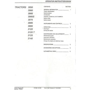 Massey Ferguson - 3000 Series Operators Manual - 1646998M1 - Farming Parts