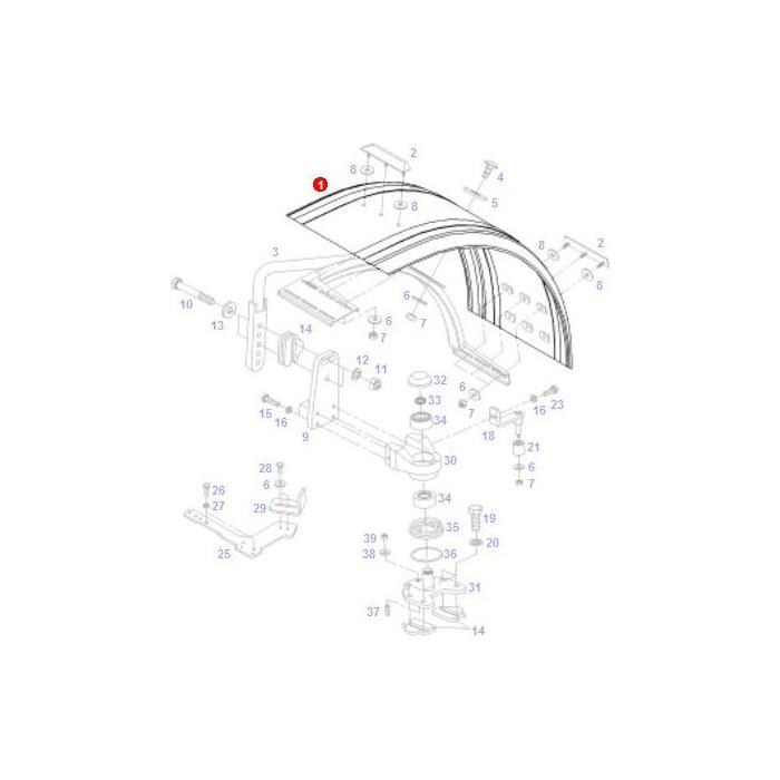 Fendt - Fender Skin 520mm -  404700020010 - Farming Parts