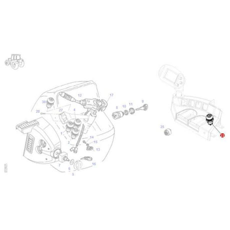 Fendt - Additional Lighting Switch - G312900160011 - G312900160012 - Farming Parts