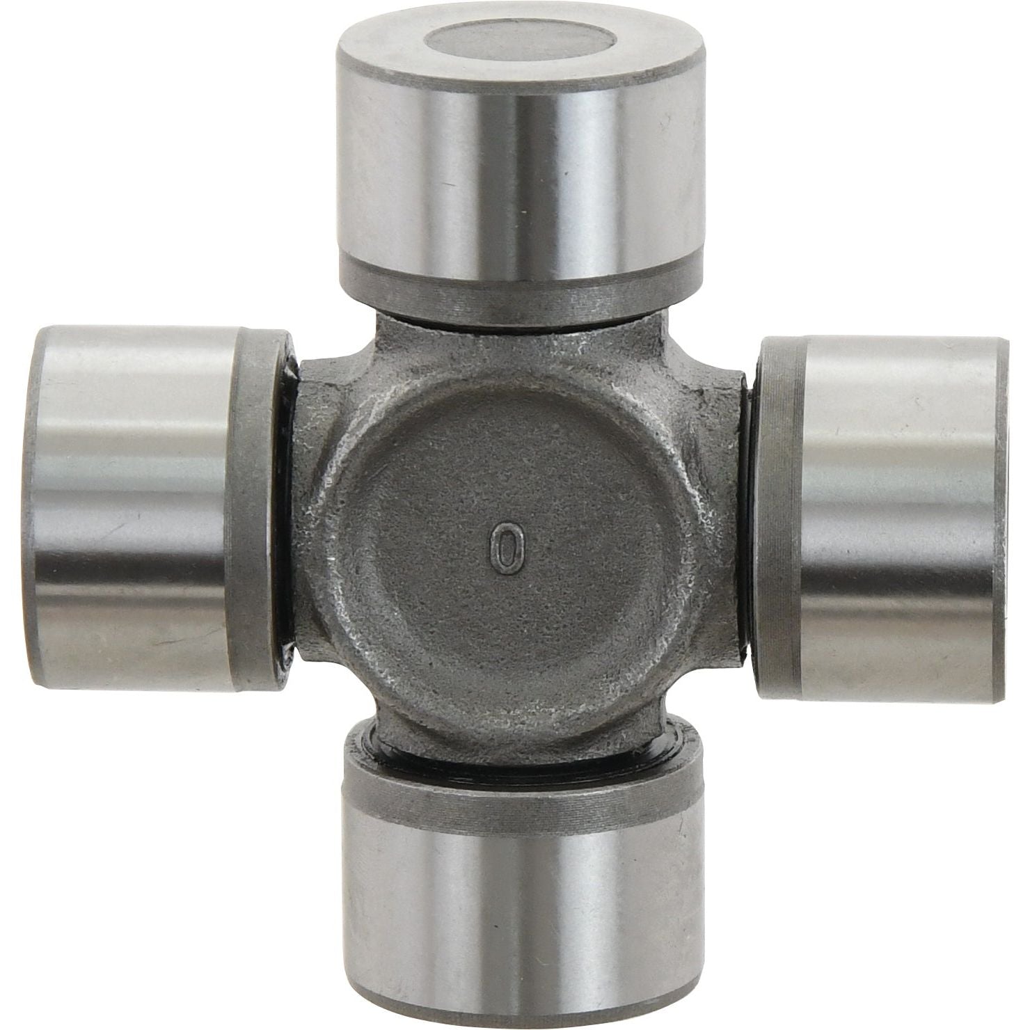 A Sparex Universal Joint - 41 x 108mm (Standard Duty), Sparex Part No. S.51983, features four cylindrical bearings positioned at right angles and is commonly used in automotive and mechanical applications to transfer rotational power.