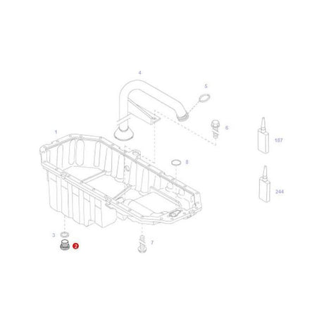 Fendt - Plug Oil Pan - X483801600000 - Farming Parts