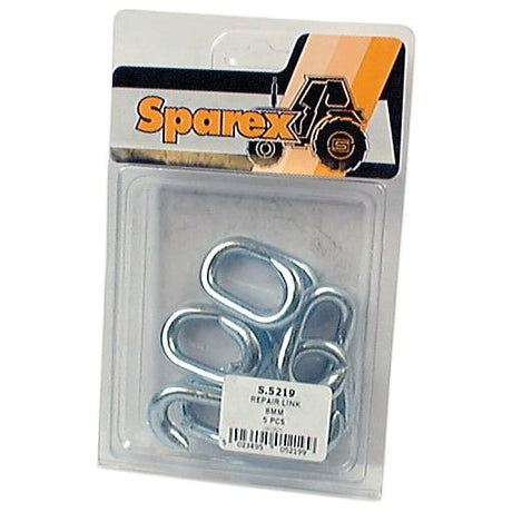 A blister pack from Sparex, labeled with product code S.5219, containing 5 Chain Quick Repair Links of 8mm in size, branded under the name Agripak.