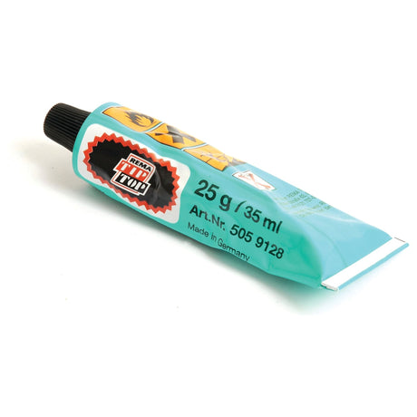 A 35 ml tube of Sparex Vulcanising Solution with a black cap and teal packaging, displaying product information such as weight (25g), article number (S.52218), and the label "Made in Germany." This high-quality solution ensures reliable sealing.