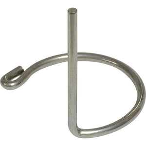 A Ball Joint Security Clip S10, featuring a metal spiral ring with a straight vertical rod and hooked end, ideal for various applications including S10 models. This product is available as Sparex Part No. S.52302 from the reputable brand Sparex.