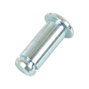 A metallic cylindrical pin with a flat head on one end and a protruding tip on the other end, commonly known as the Sparex Metric Clip Type Clevis Pin Ø8 x 18.5mm (Part No.S.52318).