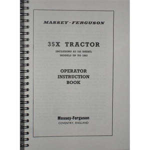 Massey Ferguson - 35X Operators Manual - 819146M4 - Farming Parts