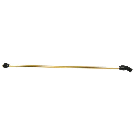 A straight, long metallic rod with black fittings on both ends, possibly an extension or nozzle for spraying equipment or machinery, resembling the Knapsack Extension 601 (Sparex Part No. S.52437) from Sparex and similar products.