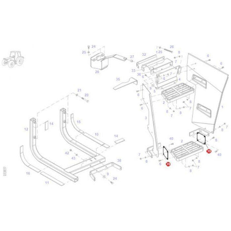 Fendt - Side Plate Step - 718500171650 - Farming Parts
