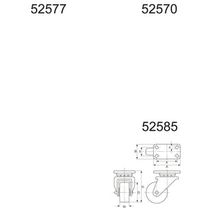 Turning Plastic/Nylon Castor Wheel - Capacity: 120kgs, Wheel⌀: 80mm
 - S.52585 - Farming Parts