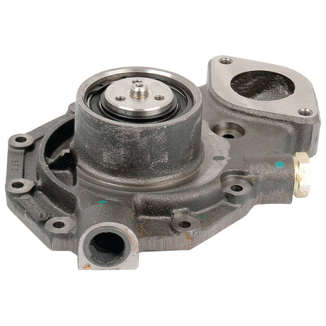 A metal automotive Water Pump Assembly - S.52765 with multiple connection points and a central rotating Sparex Impeller component on a white background.