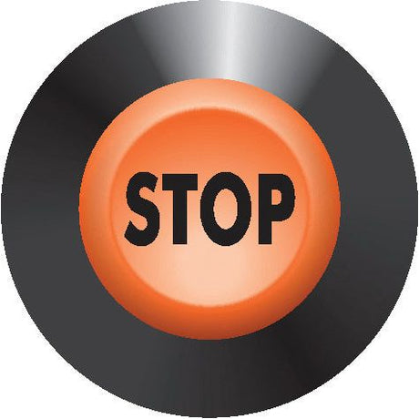 A **Sparex Stop Switch (Sparex Part No. S.52826)**, featuring a red push button on a gray circular background with the word "STOP" written in bold black letters.