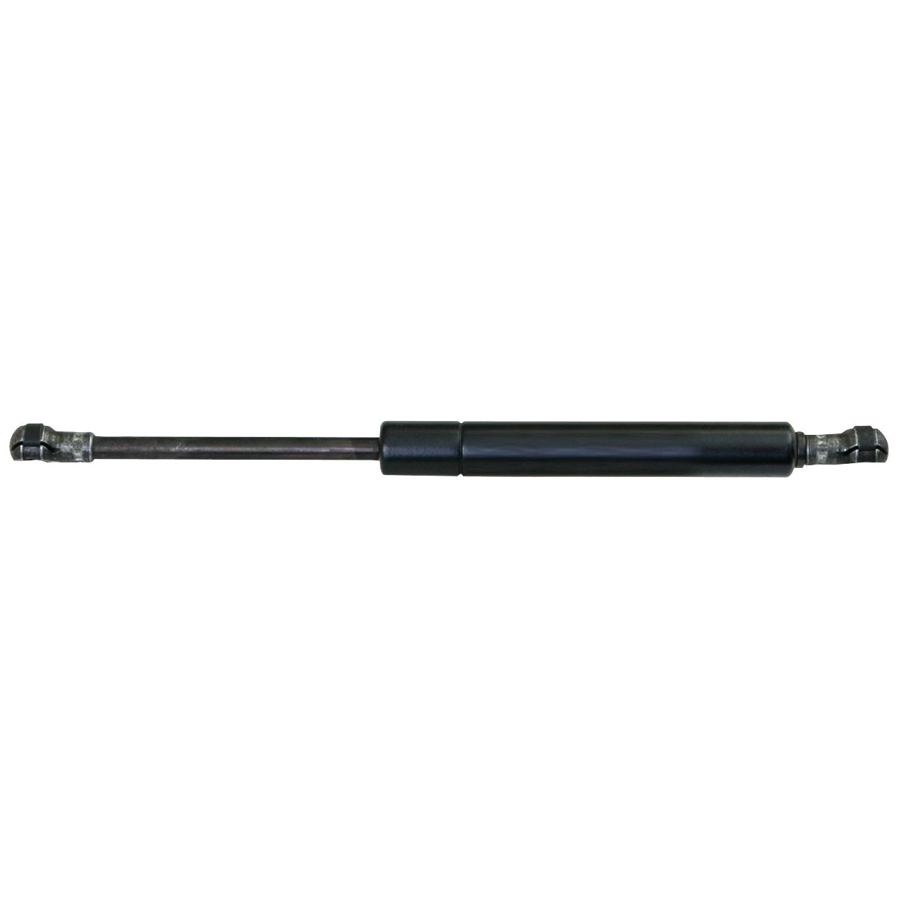 A black Gas Strut with metal ends, fully extended to a total length of 260mm, featuring a C1 Ball Socket - Sparex S.52930.