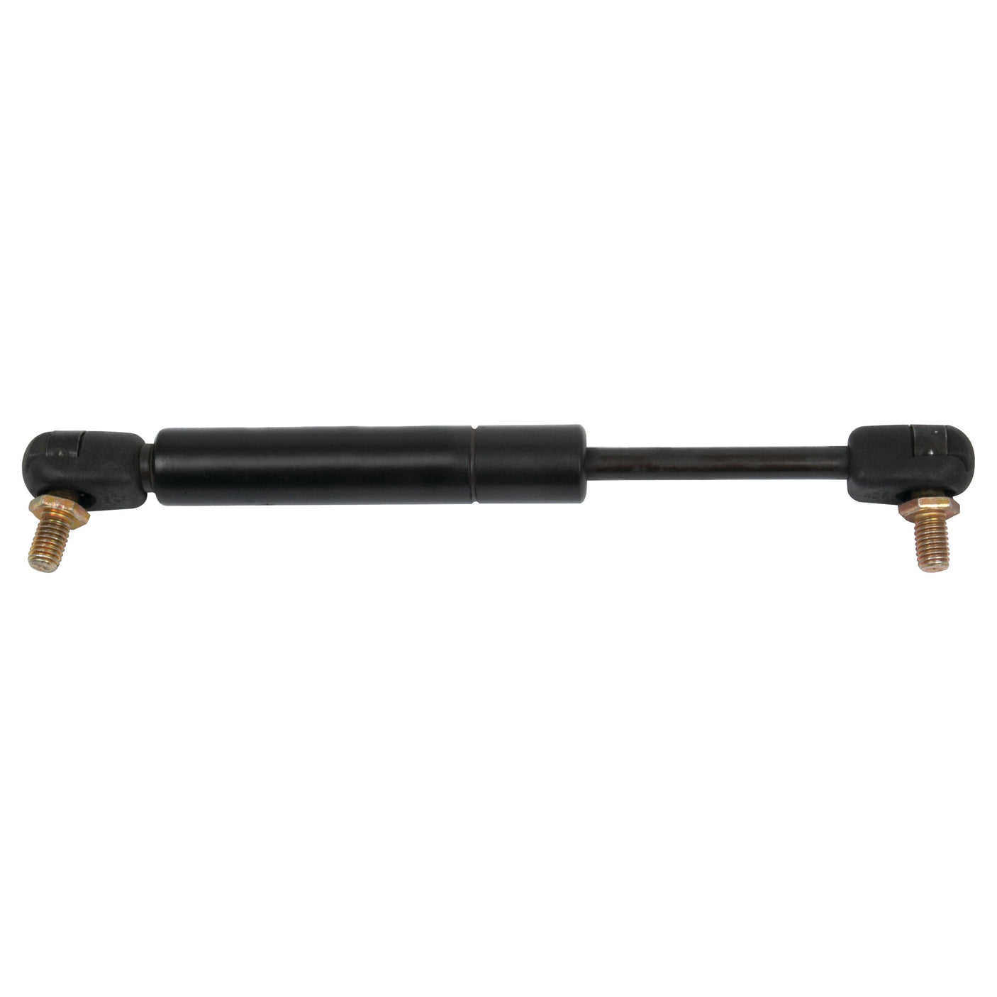 The Sparex Gas Strut (S.52943) is a black 205mm strut that comes with mounting hardware, featuring ball joints at both ends, and is designed for shock absorption and support in various mechanical systems.