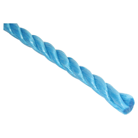 A close-up of the Polypropylene Rope, Ø12mm, Length: 220m (700ft) - S.53024 in blue, highlighting its durability and adherence to Sparex standards for safe working load.