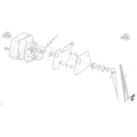 Fendt - Adapter Windscreen Wiper - G524810180100 - Farming Parts