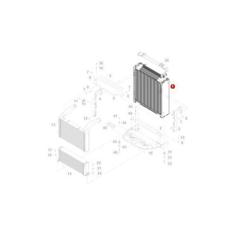 Fendt - Radiator - H737200052100 - Farming Parts