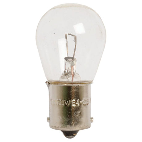 A compact, clear-glass light bulb with a metal base and visible filament, the Sparex Light Bulb (Halogen) P21/5W, 12V, 5W, BAY15d offers reliable illumination.