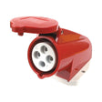 The Sparex 3 Phase Electrical Wall Mounted Socket (Sparex Part No. S.53677), is a red, 16 Amps unit with a protective lid designed for industrial use.