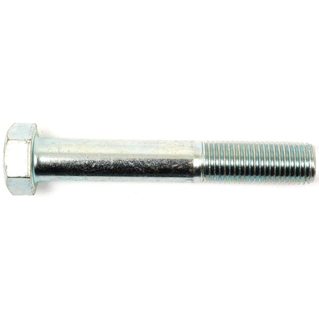 A Sparex Metric Bolt M22x140mm (DIN 931), part number S.53748, featuring a silver metallic finish with a hexagonal head and partially threaded shaft, zinc plated for added durability.