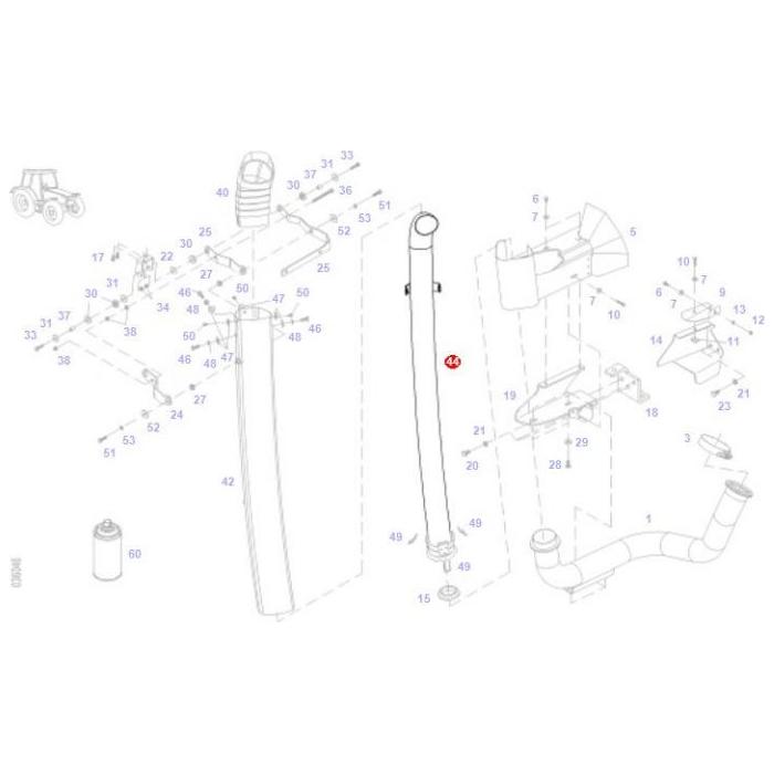 Fendt - Exhaust Tailpipe - H716201101140 - Farming Parts