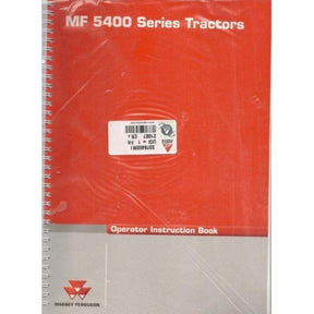 Cover page of the Massey Ferguson - 5400 Series Operators Manual - 3378468M2, produced by AGCO, with a red upper half and grey lower half.