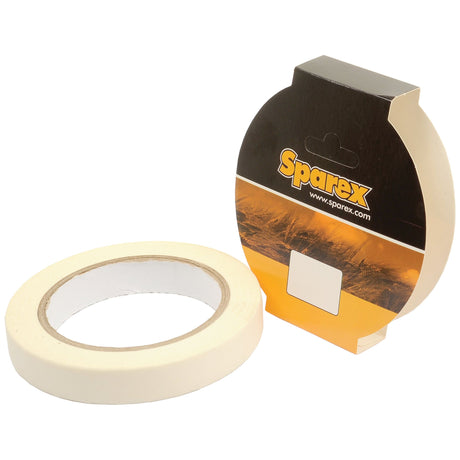 Next to its packaging, which displays the Sparex brand name, is a roll of Masking Tape that measures 18mm in width and 50m in length (Sparex Part No. S.54014).