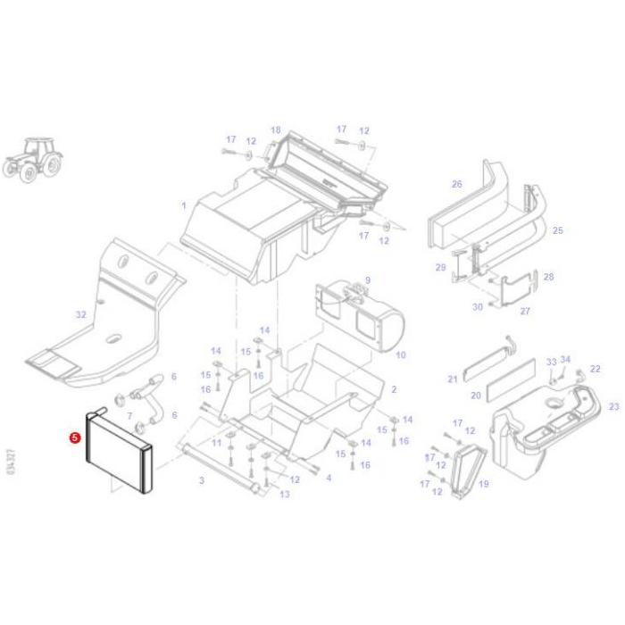 Fendt - Heater Core - H312810130030 - Farming Parts