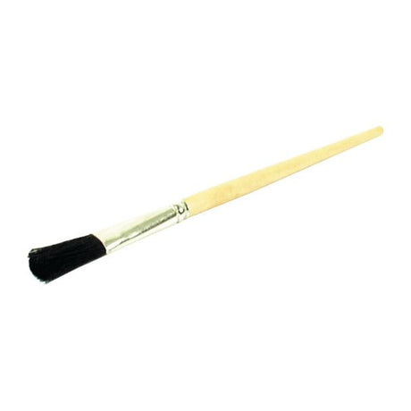 A Sparex Touch Up Paintbrush, No. 14 - Economy (Sparex Part No.S.54065) featuring a sturdy wood handle and sleek black bristles.