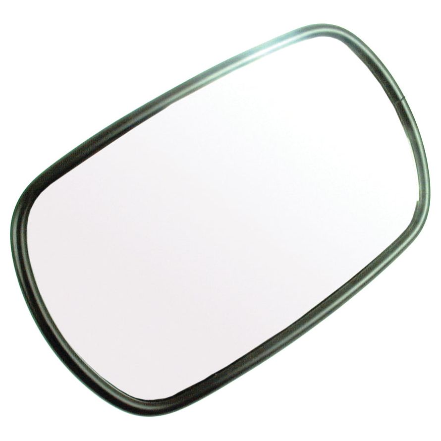 A convex Sparex rectangular rearview mirror (product code S.54180, 255 x 153mm) compatible for both right-hand and left-hand use, featuring a green plastic frame and an off set clamp.