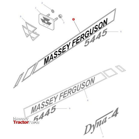 5445 L/H Decal - 4272557M2 - Massey Tractor Parts