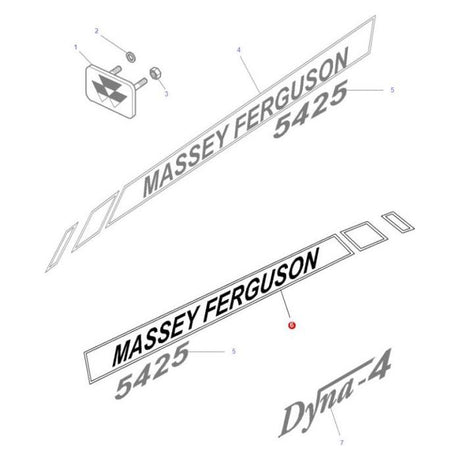5445 R/H Decal - 4272558M2 - Massey Tractor Parts