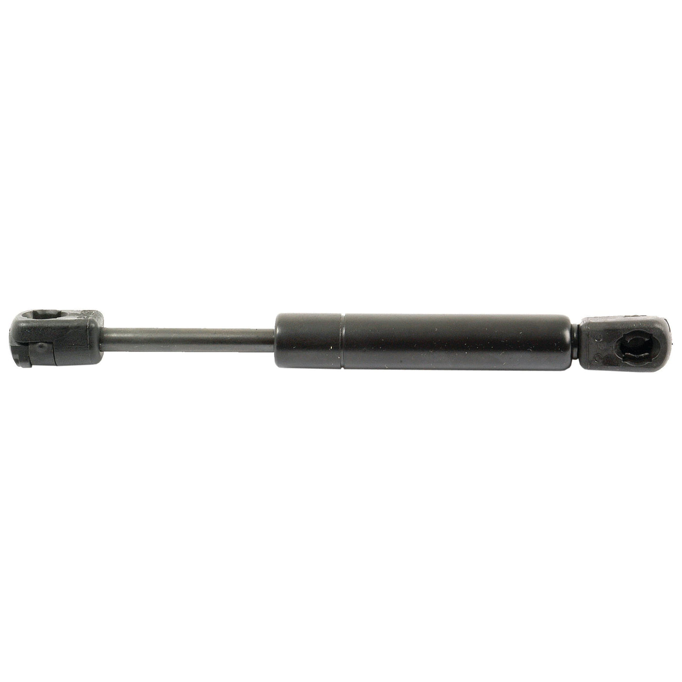 The Sparex Gas Strut (S.54511), with a total length of 187mm, features a cylindrical metal body and mounting eyelets at both ends. It is designed for controlled motion and dampening in various mechanical systems, incorporating precision-engineered pressure control to ensure smooth operation and reliability.