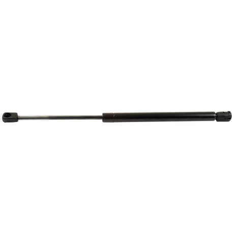 The Sparex Gas Strut (S.54515), with a total length of 410mm, is a black rod equipped with mounting brackets at both ends, featuring a 160mm ram stroke and designed for lifting and supporting applications.